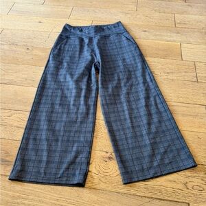 Kiragrace Gray Plaid Wide-Leg High Waisted Work Wear Pants Sz‎ XL